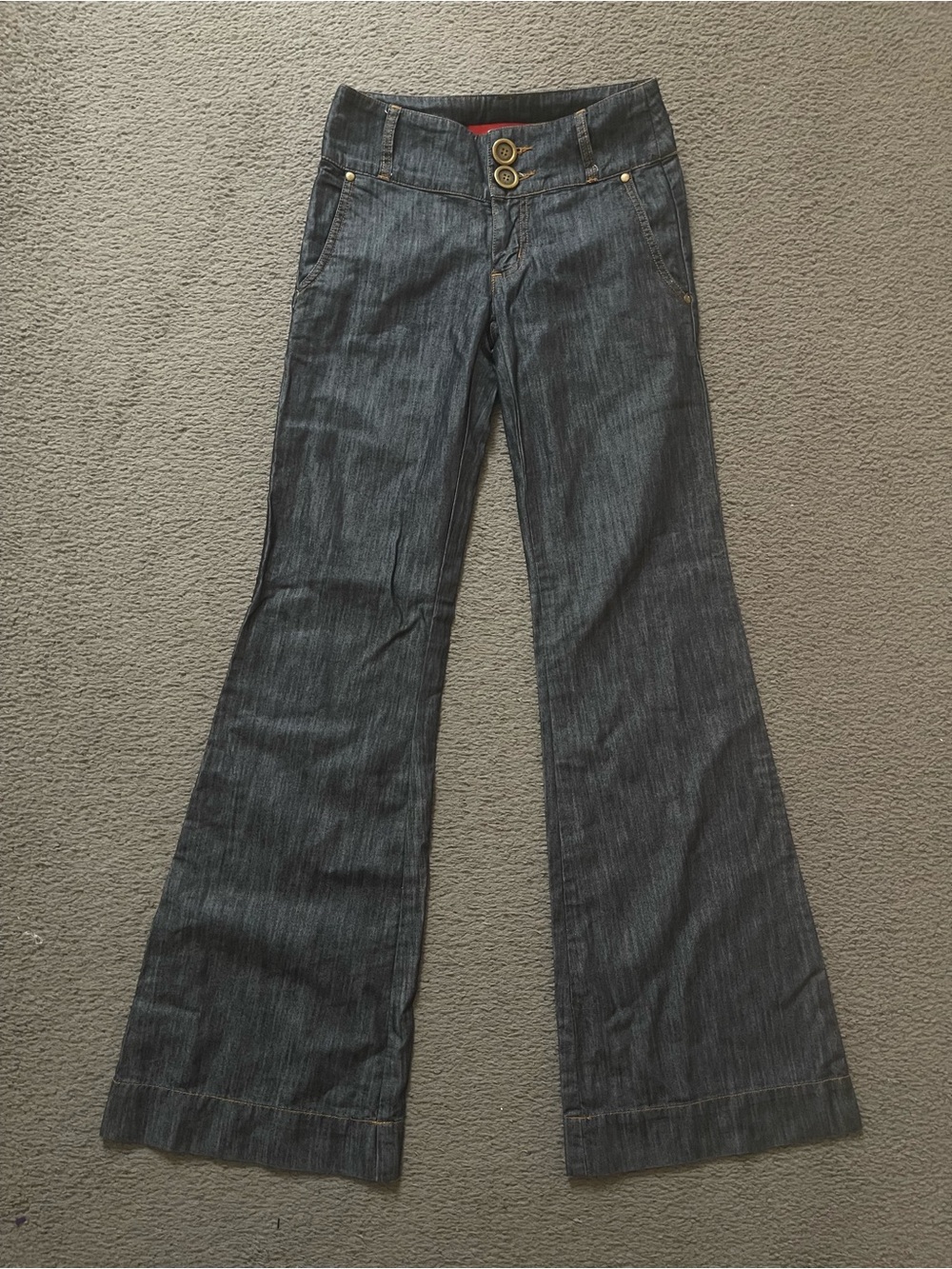 Level 99 Indigo Wide-Leg Flare Jeans